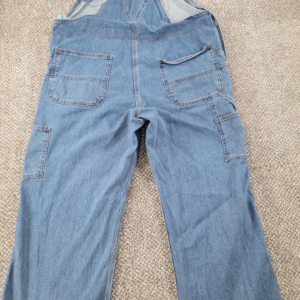 Carhartt Womens Denim Bib Overalls Light Wash Blue Stretch WR008 FBI XL 16/18 - Picture 5 of 16